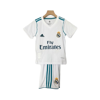 Real Madrid 17-18 Home Retro Kids Kit Soccer Jersey
