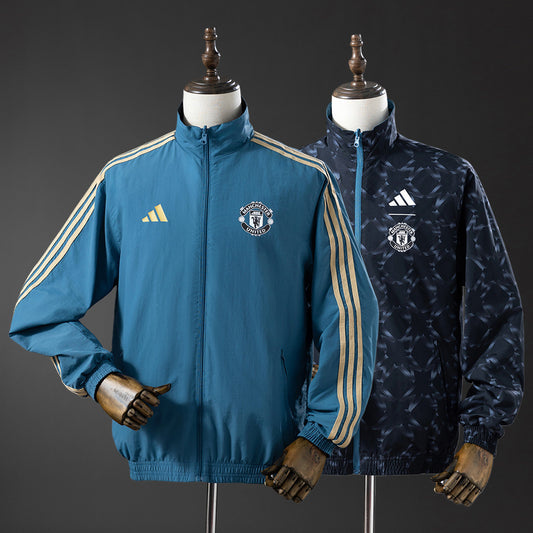 Manchester Reversible Jacket Windbreaker - Blue & Black