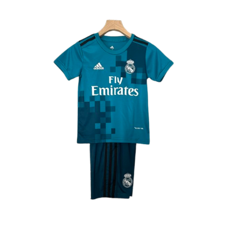 Real Madrid 17-18 Third Away Retro Kids Kit Soccer Jersey