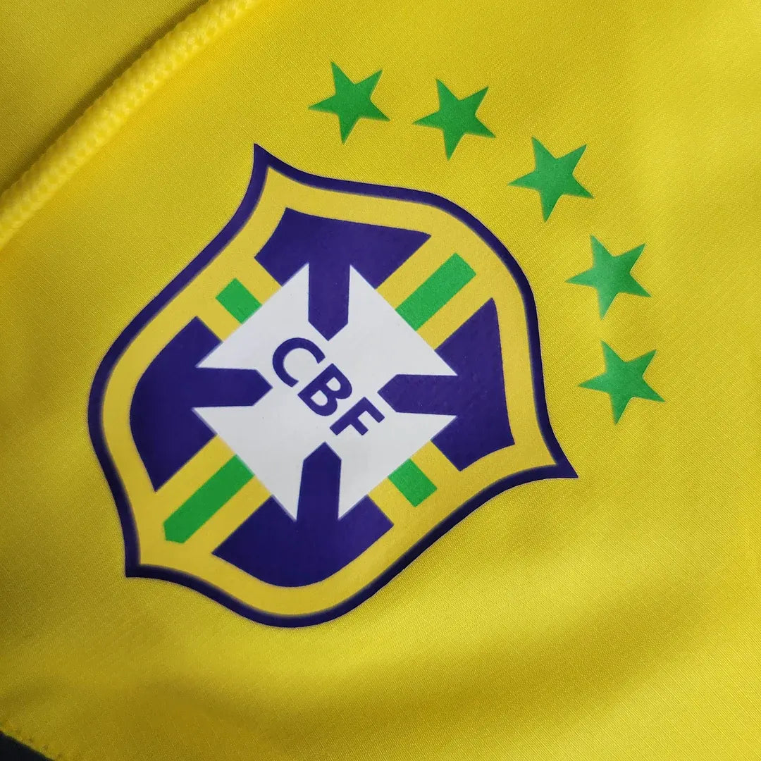 2023/2024 Brazil Windbreaker(Yellow-Grey)Football Shirt