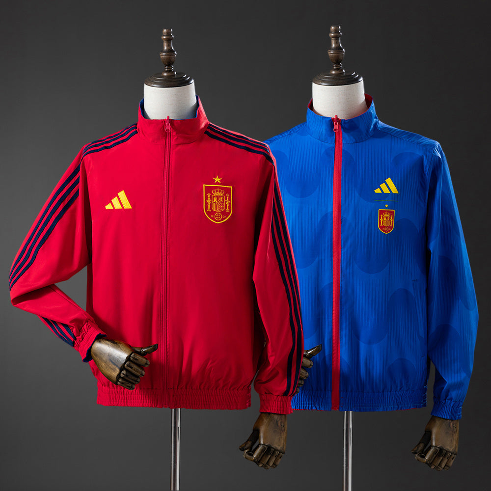 Spain 2026 Reversible Jacket Windbreaker - Red & Blue