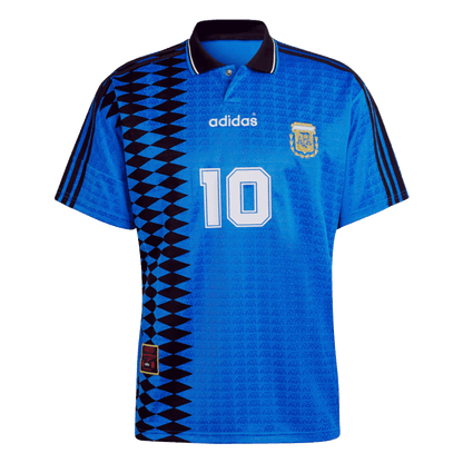 Argentina Nation #10 Away Retro Soccer Jersey 1994