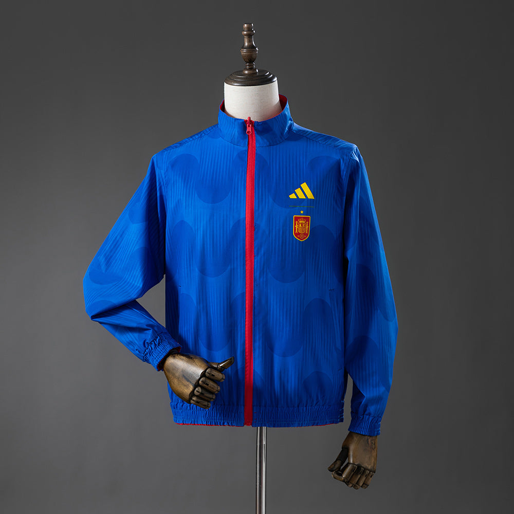 Spain 2026 Reversible Jacket Windbreaker - Red & Blue