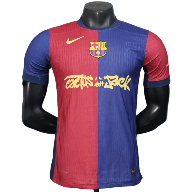 Barcelona X Travis Scott Home Shirt Soccer Jersey 24-25