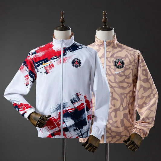 PSG Reversible Jacket Windbreaker - White & Brown