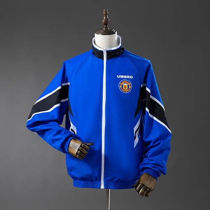 Manchester United Reversible Jacket Windbreaker - White & Blue S-XXL