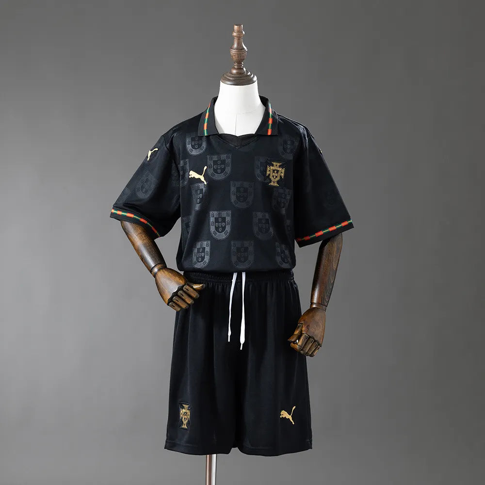 Portugal 2026 Black Kids Kit Jersey