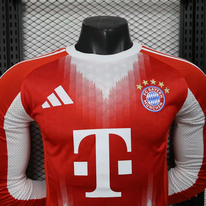 Player Version 25-26 Bayern Munich Home Long Sleeve Jersey
