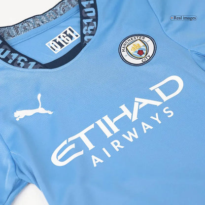 Kids Manchester City Home Jersey Kit Youth Apparels 2024/25