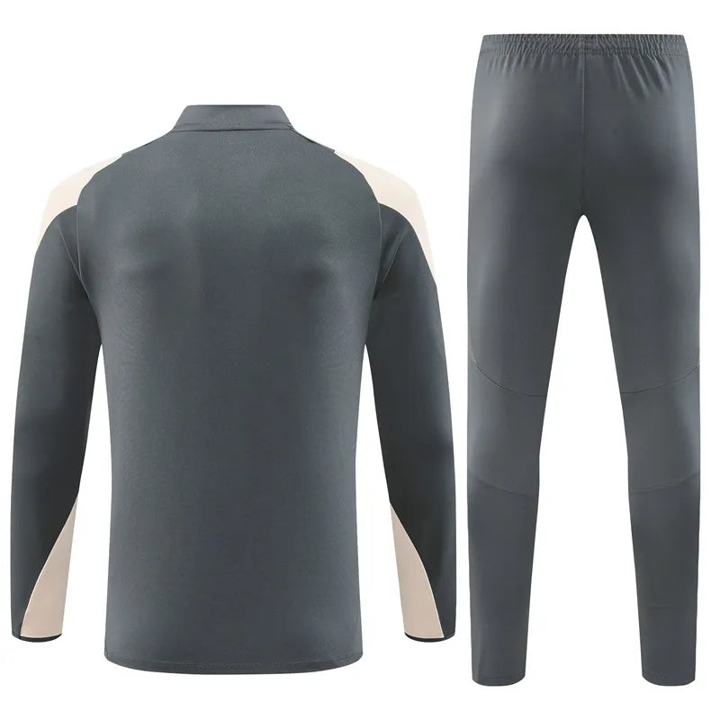 Real Madrid Zipper Sweatshirt Kit(Top+Pants) 2024-25
