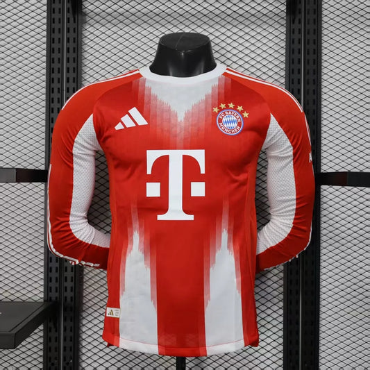 Player Version 25-26 Bayern Munich Home Long Sleeve Jersey
