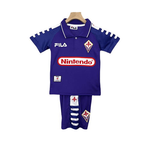 Kids Fiorentina 1998-99 Retro Soccer Jersey Home Kits