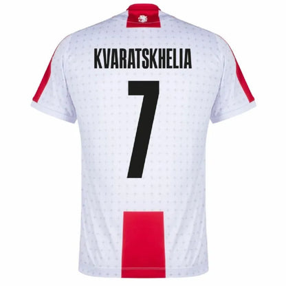 Georgia Home Jersey Euro 2024 KVARATSKHELIA #7 Soccer Apparel