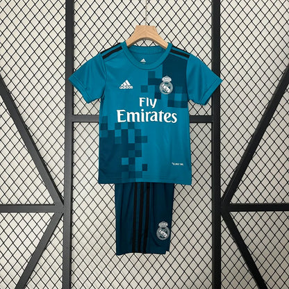 Real Madrid 17-18 Third Away Retro Kids Kit Soccer Jersey