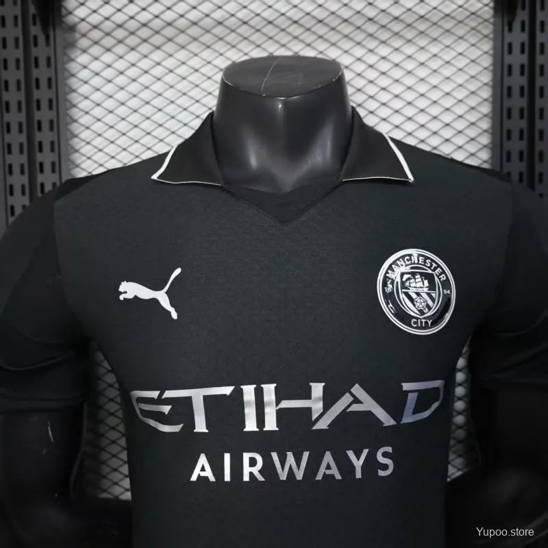 Player Version 25-26 Manchester City Black Away Jersey