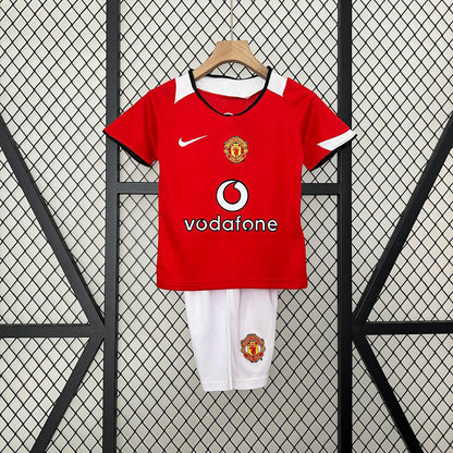 Manchester United 05-06 Home Retro Kids Kits Youth Apparels Jersey
