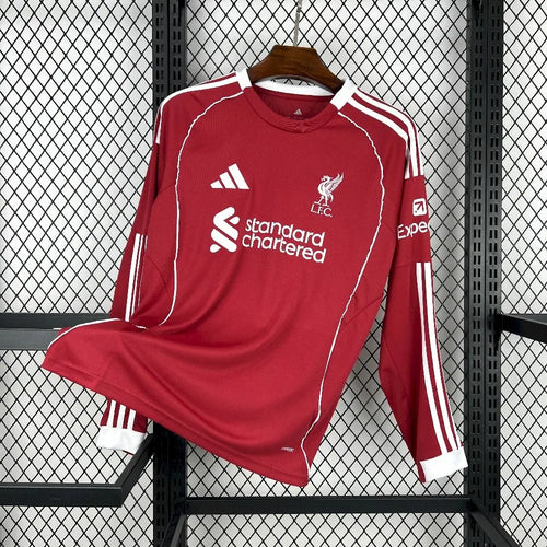 2025-26 Liverpool Home Long Sleeves Jersey