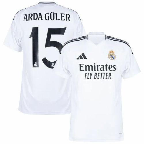 Real Madrid Home Arda Güler 15 Shirt 2024-2025 Size:S-4XL