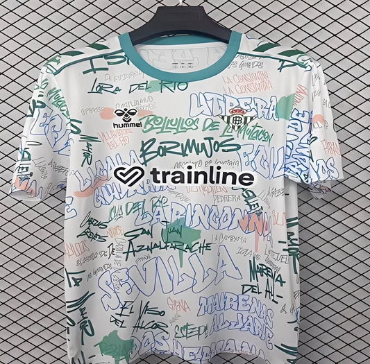 25-26 Real Betis White Graffiti Training Jersey