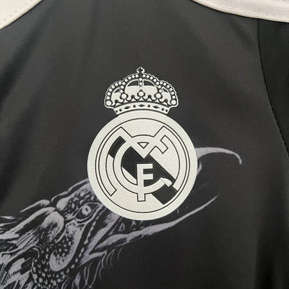 Real Madrid 14-15 Third Retro Kid Kits Black Jersey