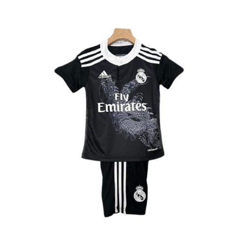 Real Madrid 14-15 Third Retro Kid Kits Black Jersey