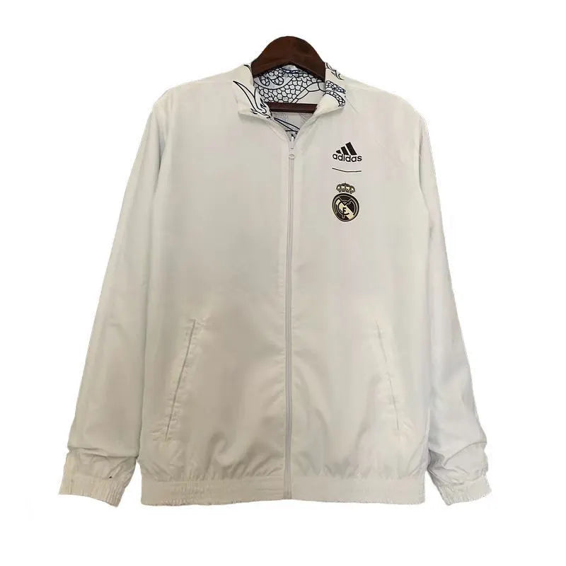 Real Madrid Double Sided Windbreaker White Jacket 2024