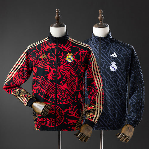 Real Madrid Reversible Jacket Windbreaker - Red & Heiss