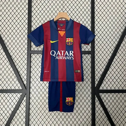 Barcelona Home 2014-15 Retro Kids Kits Jersey+Shorts