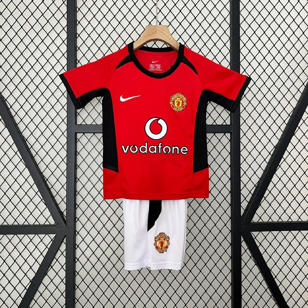 Manchester United 02-04 Home Retro Kid Kits Youth Apparels Jersey