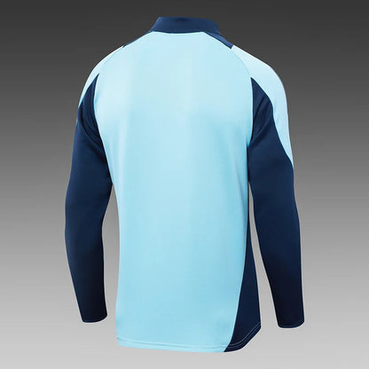 Arsenal Half-Pull Training Suit Baby Blue Football Shirt 2024/2025