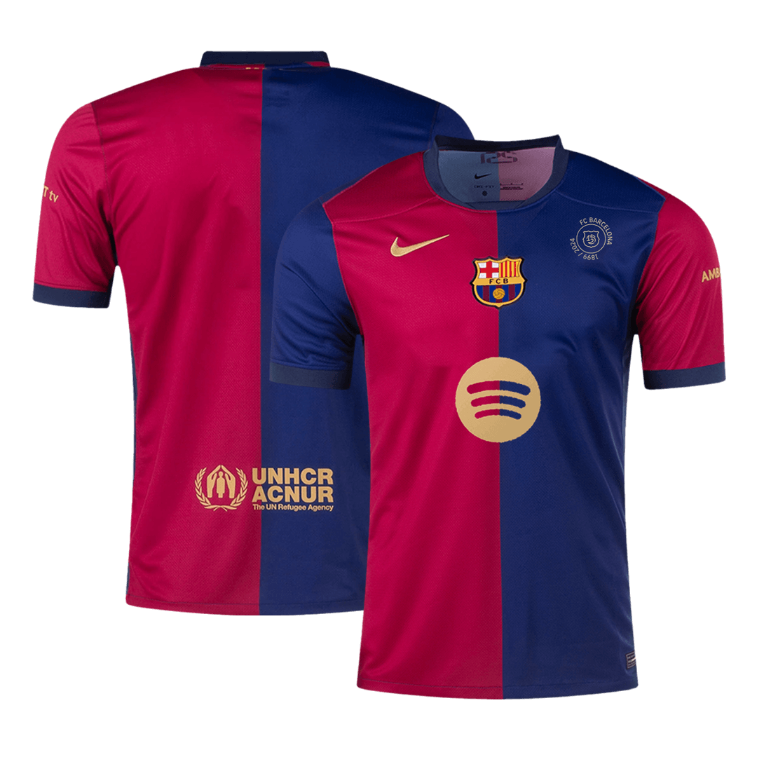 Barcelona Jersey Custom Soccer Jersey Home 2024-25 - 125th Anniversary (Spotify Logo Without Text)