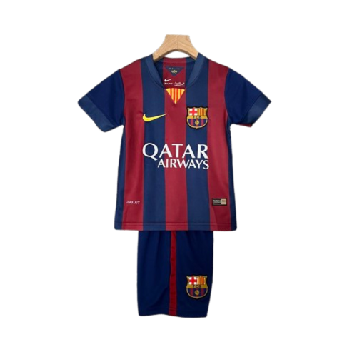 Barcelona Home 2014-15 Retro Kids Kits Jersey+Shorts