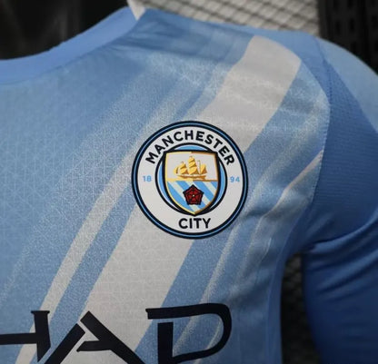 Player Version 25-26 Manchester City Home Long Sleeve Jersey