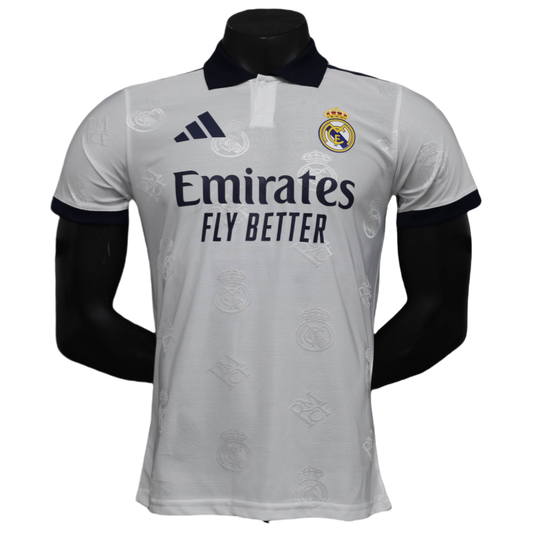 Real Madrid Men's Polo Shirt White 25-26