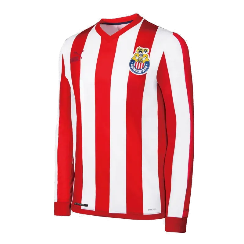 Chivas Guadalajara Soccer Jersey Home Long Sleeve Retro