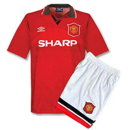 Manchester United 94-96 Home Retro Kid Kits Youth Apparels Jersey