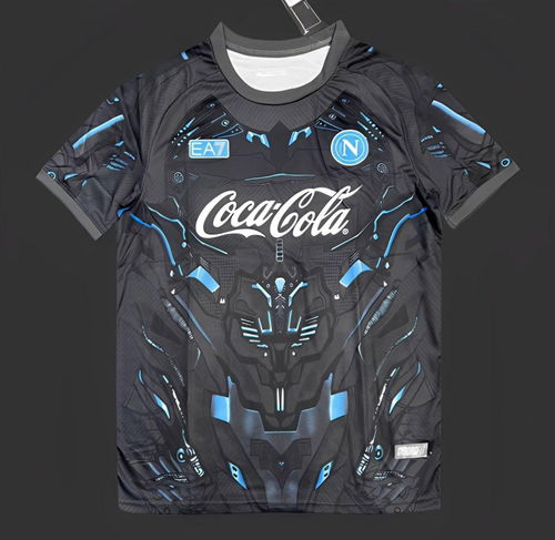 25-26 Napoli EA7 Gray with Robotic Armor Pattern Jersey