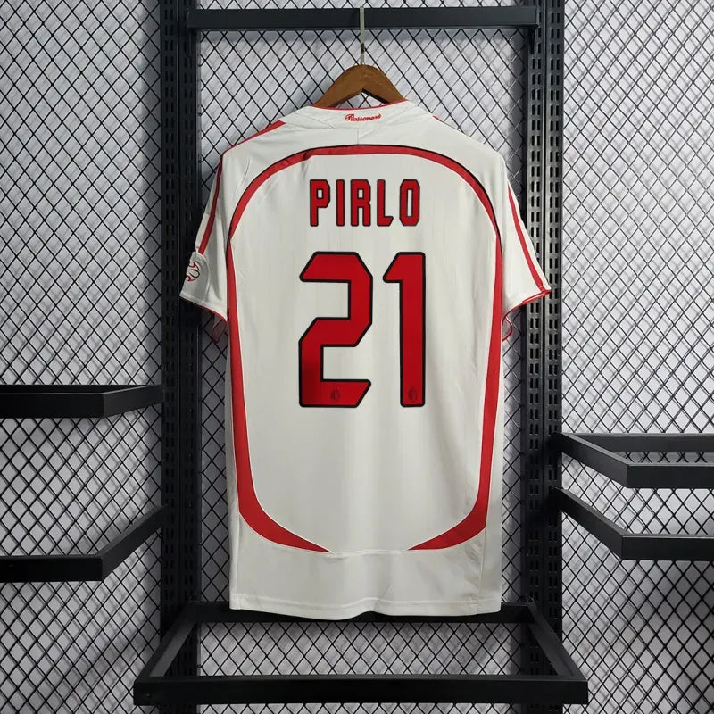 2006-07 AC Milan Ronaldo #99 Kakà #22 Maldini #3 Pirlo #21 UCL Final Retro Jersey Away Replica