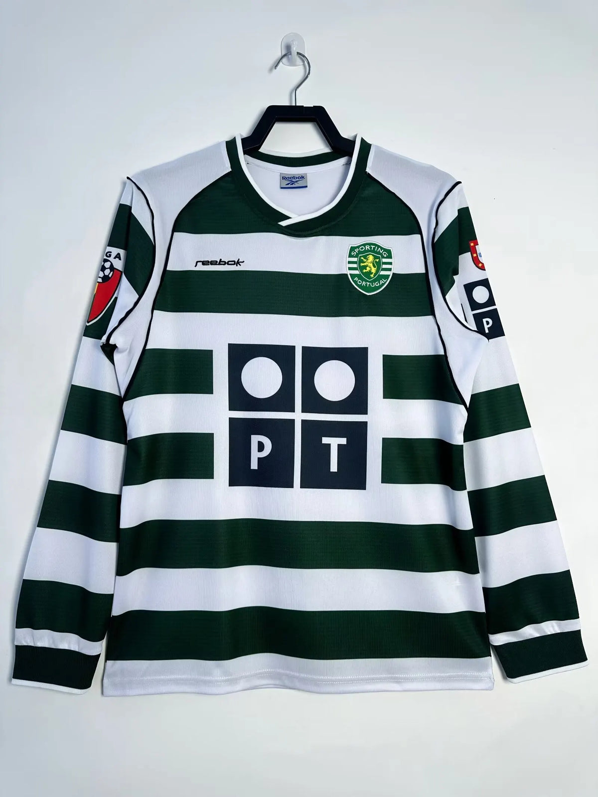 Sporting Lisbon Retro Home Long sleeve Jersey 2003-04