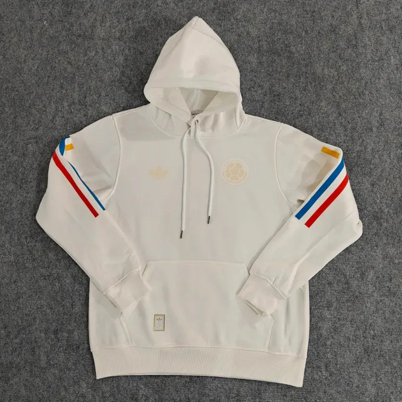 Colombia Nation 2024 100th Anniversary White Hoodie Jacket