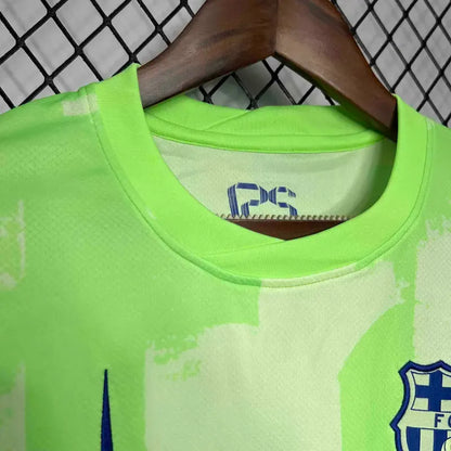 2024-25 Barcelona GAVI #6 LEWANDOWSKI #9 Long Sleeve Third Away Soccer Jersey Without Spofity Text