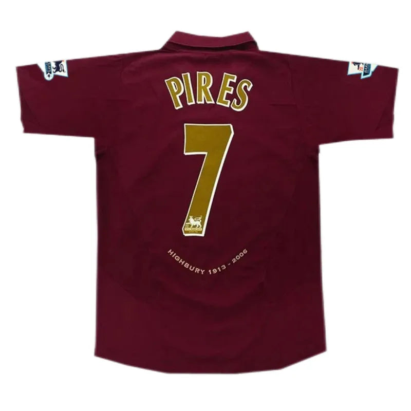 05-06 Arsenal Henry #14 Bergkamp #10 Pires #7 FABREGAS #15 Retro Jersey Home