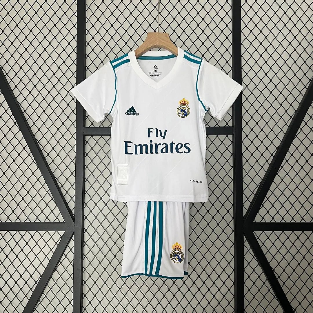 Real Madrid 17-18 Home Retro Kids Kit Soccer Jersey