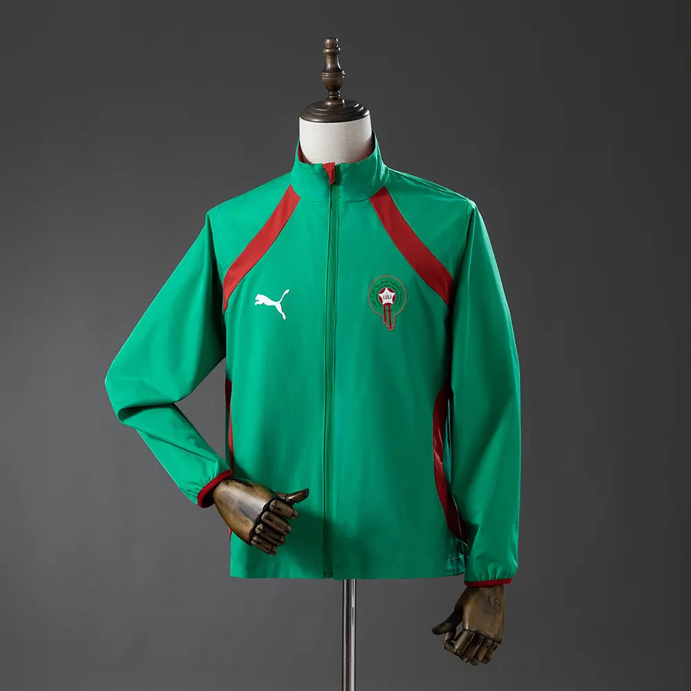 Morocco 2026 Reversible Jacket Windbreaker - Red & Green