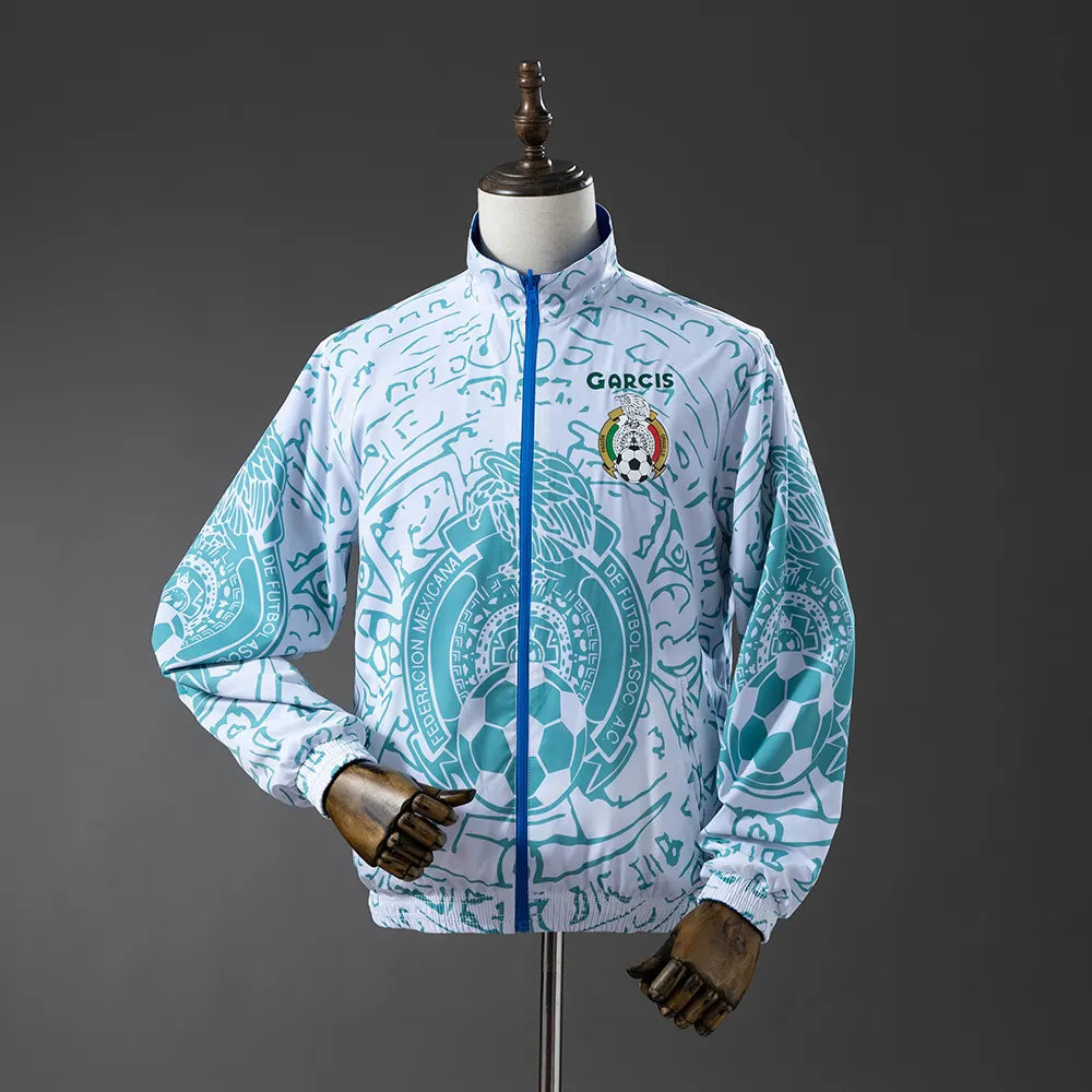 Mexico Reversible Jacket Windbreaker - White & Blue