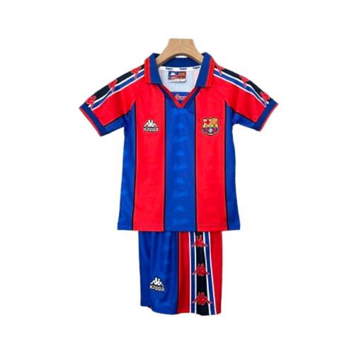 Barcelona 95-97 Home Retro Kid Kits Youth Apparels Jersey