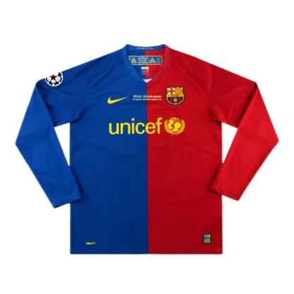 Barcelona Messi #10 UCL Final Retro Long Sleeve Home 2008-09