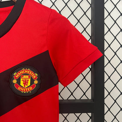Manchester United 09-10 Home Retro Kid Kits Children Sets Jersey