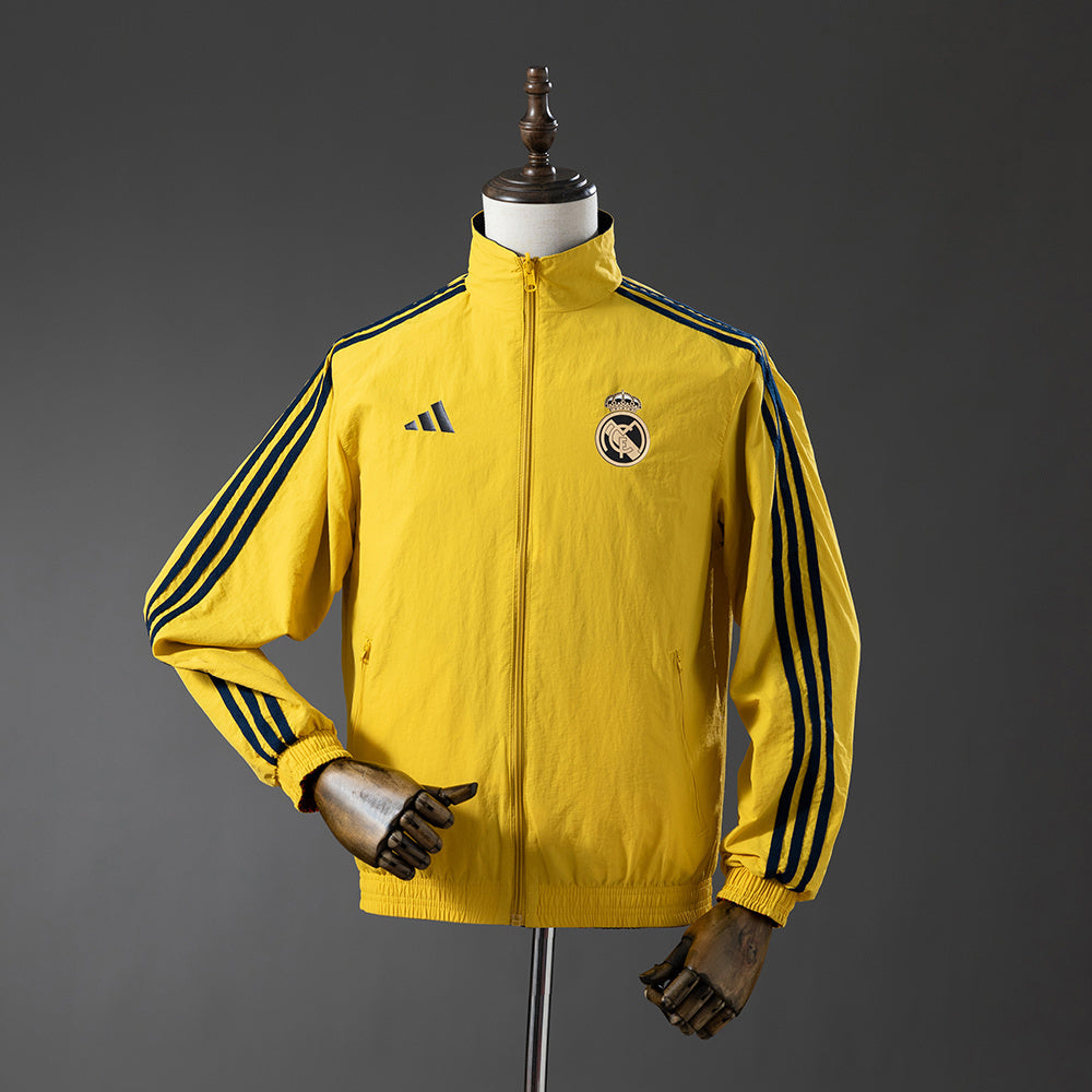 Real Madrid Reversible Jacket Windbreaker - Yellow & Red